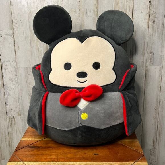 Disney Squishmallow Mickey Mouse 16" Vampire Halloween Plush Toy - Picture 1 of 7